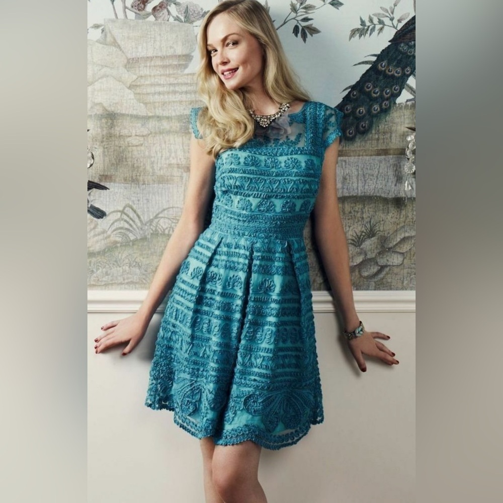 Yoana Baraschi x Olivia Wilde Teal Lace Dress – Size 0